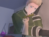 short_hair shrunken_men shrunken_man looking_down indoors pencil_drawing digital_render hetalia arms_raised