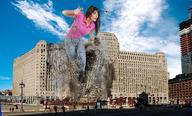 giantess collage destruction buildings helicopter brunette wonderslug running people sky chicago debris kerstin