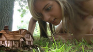 collage blonde face grass outdoors point_of_view adrianna_daniels lowerrider looking_at_tiny shrunken_cottage