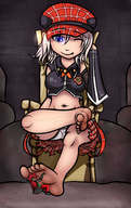 giantess panties feet upskirt barefoot skirt soles belly worship hat plaid winking mspaintgts gods_eater alisa