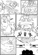 drawing giantess comic monochrome handheld snake_girl goggles panels imminent_vore