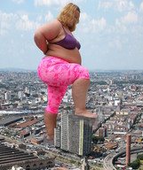 giantess crush collage city destruction barefoot unknown_artist bbw sky ssbbw