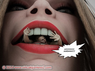 giantess vore looking_down open_mouth dialogue digital_render