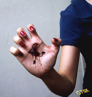 collage blood gore boots shrunken_woman hand_crush nail_polish gtsx