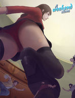 drawing panties upskirt comic color clothed brunette stockings brown_eyes camel_toe foot_crush unaware shrunken_people indoors point_of_view giantessfan crowds sample_image imminent_crush a_weekend_alone neil_proctor mary-jean_leheron jieun