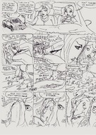 breasts growth city comic monochrome sketch vehicles captions ripping_clothes