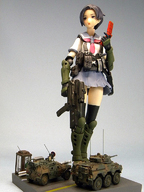 giantess armor gun tank uniform chinese rifle figurine jyoshi_kohei 女子攻兵 armored_vehicle