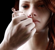 breasts handheld red_hair shrunken_woman fist looking_at_tiny digital_render flagg3d