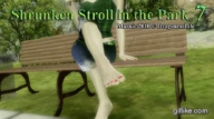 crush dragonesslife animation unaware stuck_to_foot digital_render shrunken_stroll_in_the_park