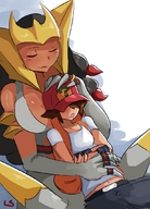 drawing gentle pokemon sleeping color lying_down mini_giantess pokemon_trainer no_background giratina lightsource