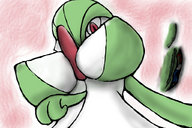 drawing pokemon handheld gardevoir looking_down pinned no_background