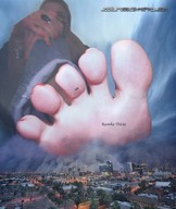 giantess collage city mega barefoot jeans smoke nail_polish impending_doom