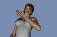 handheld short_hair looking_down no_background digital_render