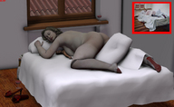 crush bed lying_down mini_giantess bbw amazon nylons indoors smothering digital_render