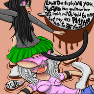 giantess panties butt skirt domination luna female_domination cruel giantesses cat_girl smothering mspaintgts lena