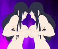 breasts drawing black_hair long_hair hinata naruto teasing no_background naruto_(series)