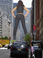 giantess collage city boots skyscraper wife between_buildings behind_view street_view giulio_10