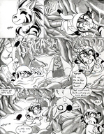 drawing vore furry monochrome in_stomach unaware aquavore35