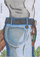 drawing furry wolf giant penis jeans cerberus pinned