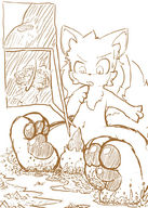 drawing furry mega monochrome giant penis sitting looking_down