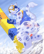 drawing furry blushing city mega destruction giant penis looking_down snowboard