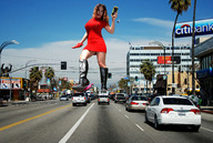 collage landscape city mega destruction small_men handheld brunette wonderslug boots giantess_katelyn vehicles point_of_view vehicle_crush car_play looking_at_tiny red_cardigan