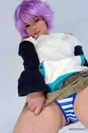 panties upskirt clothed purple_hair low_angle hand looking_down cosplay thighs point_of_view looking_at_viewer sample_image rosario_vampire perspective over_18 mizore_shirayuki