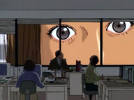 drawing anime brunette office skyscraper eyes peeking_in colorful_ep_12