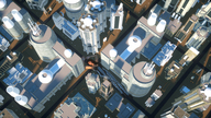 giantess city long_hair brunette lying_down digital_render fater