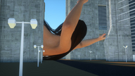 giantess city long_hair brunette lying_down digital_render fater