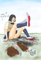 drawing giantess city color buildings shoes pantyshot socks foot_crush foot_print mountains music_note yamumil