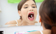 collage tongue mouth brunette shrunken_men shrunken_man mirror marcrtr shrunken_dentist