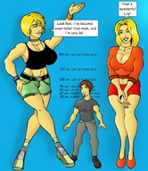 drawing size_difference blonde color large_breasts cleavage dialogue minigtslover