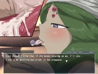 drawing giantess vore color penis blue_eyes green_hair blowjob game monster_girl_quest