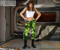 brunette story boots shrunken_man looking_down top digital_render thetitanempire