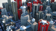 giantess city long_hair brunette digital_render fater