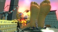 giantess feet city blonde destruction handheld barefoot bra train sitting crowds poposan digital_render