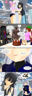giantess white_hair city comic long_hair swimsuit blue_eyes pink_hair cake giantesses grey_hair digital_render desu-of-hakurei