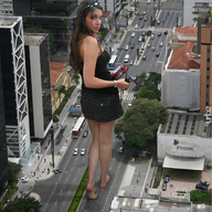 giantess collage feet city handheld barefoot vehicles looking_at_viewer fyerk