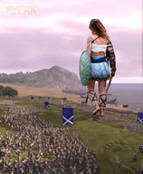 drawing giantess crush collage barefoot walking foot_print fyerk flags shield battle_skirt