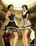 drawing giantess color brunette giantesses maid_uniform giantessfan