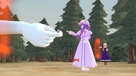 giantess blonde long_hair purple_hair gloves yukari digital_render portals