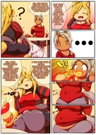 drawing manga comic butt shrunken bbw expansion weight_gain voluptuous dialogue trinity-fate