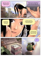 drawing gentle manga city black_hair handheld brown_eyes vivian shrunken_people manicure dialogue looking_at_tiny