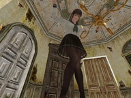 growth mini_giantess uniform nylons hitomi serafuku alice_in_wonderland source_needed miniskirt digital_render doors