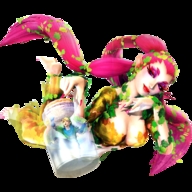 blonde long_hair barefoot cleavage pink_hair lying_down shrunken_men bottle shrunken_man trapped pink_nails long_nails no_background looking_at_tiny pointed_ears the_legend_of_zelda great_fairy link_(the_legend_of_zelda)