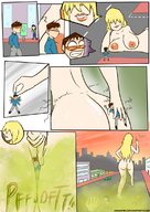 breasts drawing giantess nude city blonde color long_hair butt barefoot lying_down fart vehicles xanafar between_buttcheeks