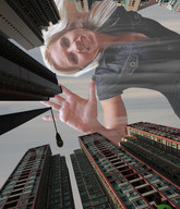 giantess collage city blonde wonderslug point_of_view looking_at_viewer jenni_czech imminent_crush
