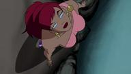 drawing giantess mega color blue_eyes ocean giganta red_hair ponytail super_villain dc_comics high_angle_view parasite