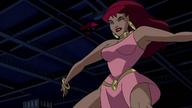 breasts drawing giantess mega color cleavage giganta red_hair ponytail superman cape earrings belt super_villain dc_comics